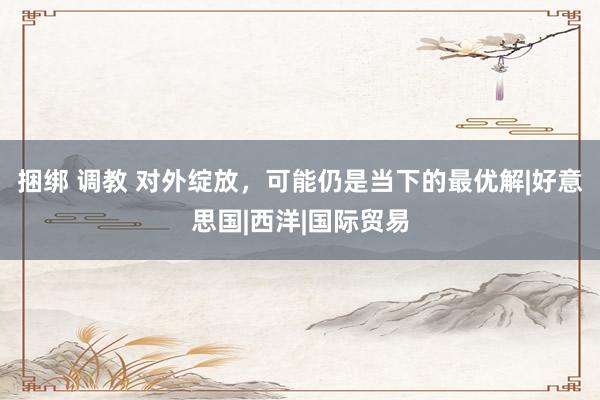 捆绑 调教 对外绽放，可能仍是当下的最优解|好意思国|西洋|国际贸易