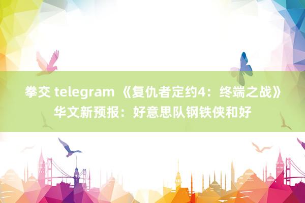 拳交 telegram 《复仇者定约4：终端之战》华文新预报：好意思队钢铁侠和好