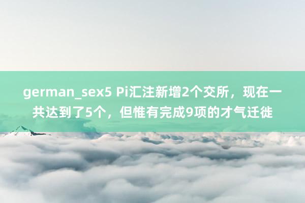 german_sex5 Pi汇注新增2个交所，现在一共达到了5个，但惟有完成9项的才气迁徙