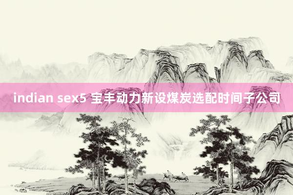 indian sex5 宝丰动力新设煤炭选配时间子公司