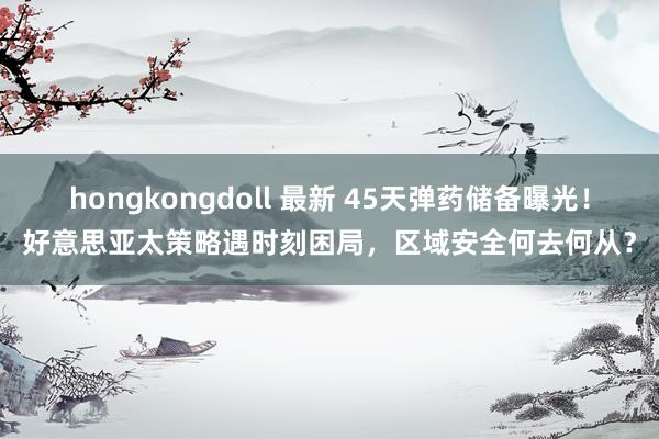 hongkongdoll 最新 45天弹药储备曝光！好意思亚太策略遇时刻困局，区域安全何去何从？