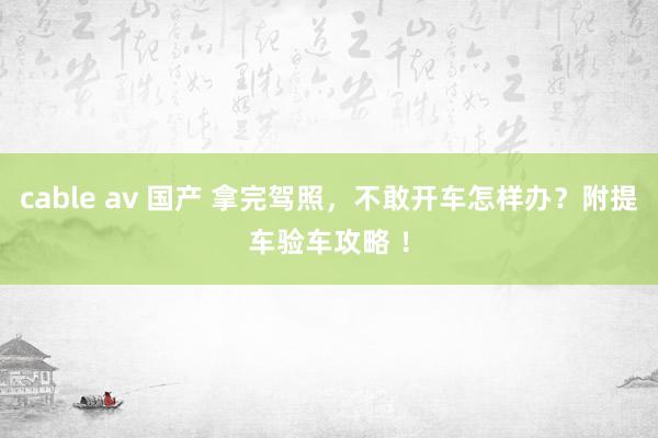 cable av 国产 拿完驾照，不敢开车怎样办？附提车验车攻略 ！
